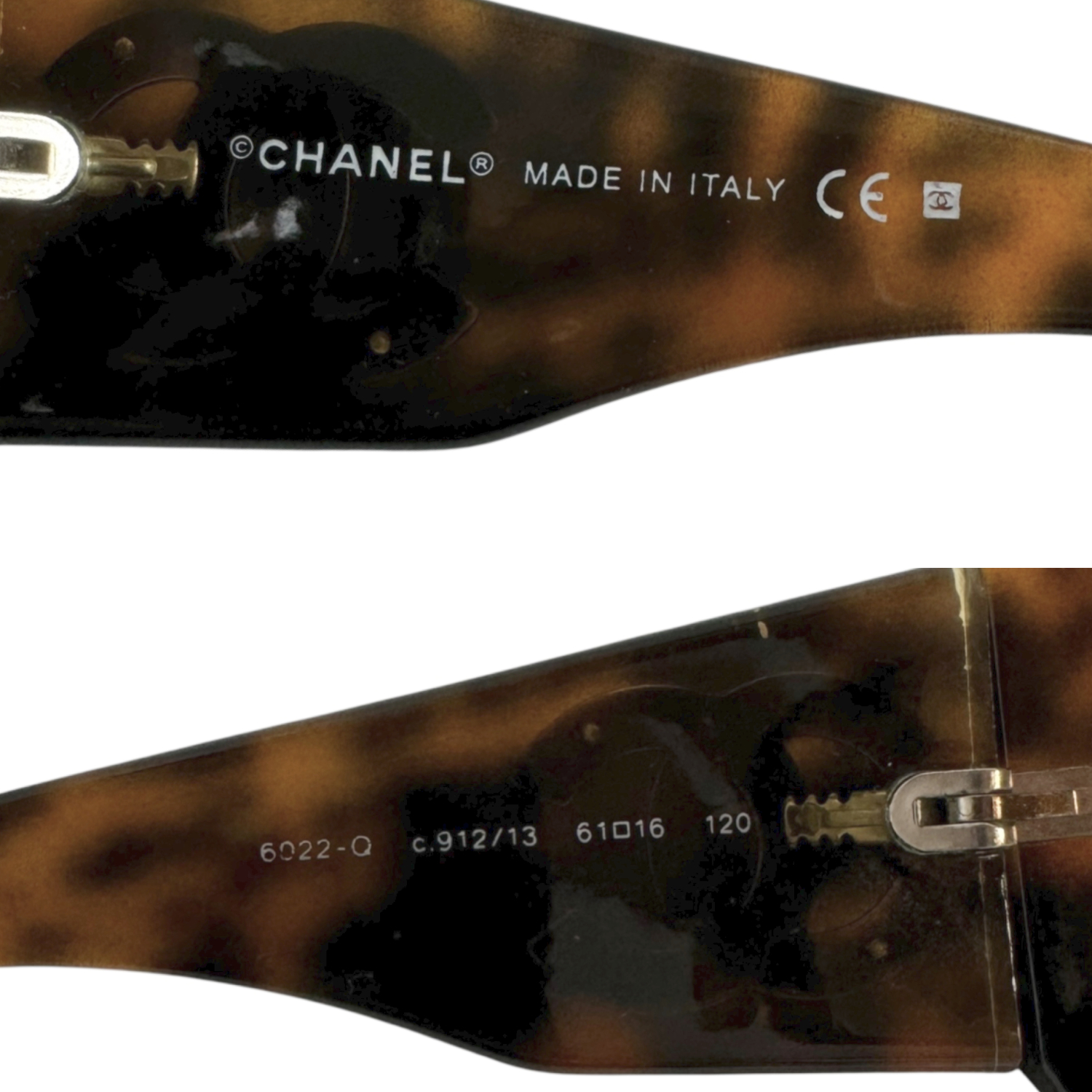 Chanel Logo Oversized Sunglasses in Tortoiseshell Brown / Gold - Image 5