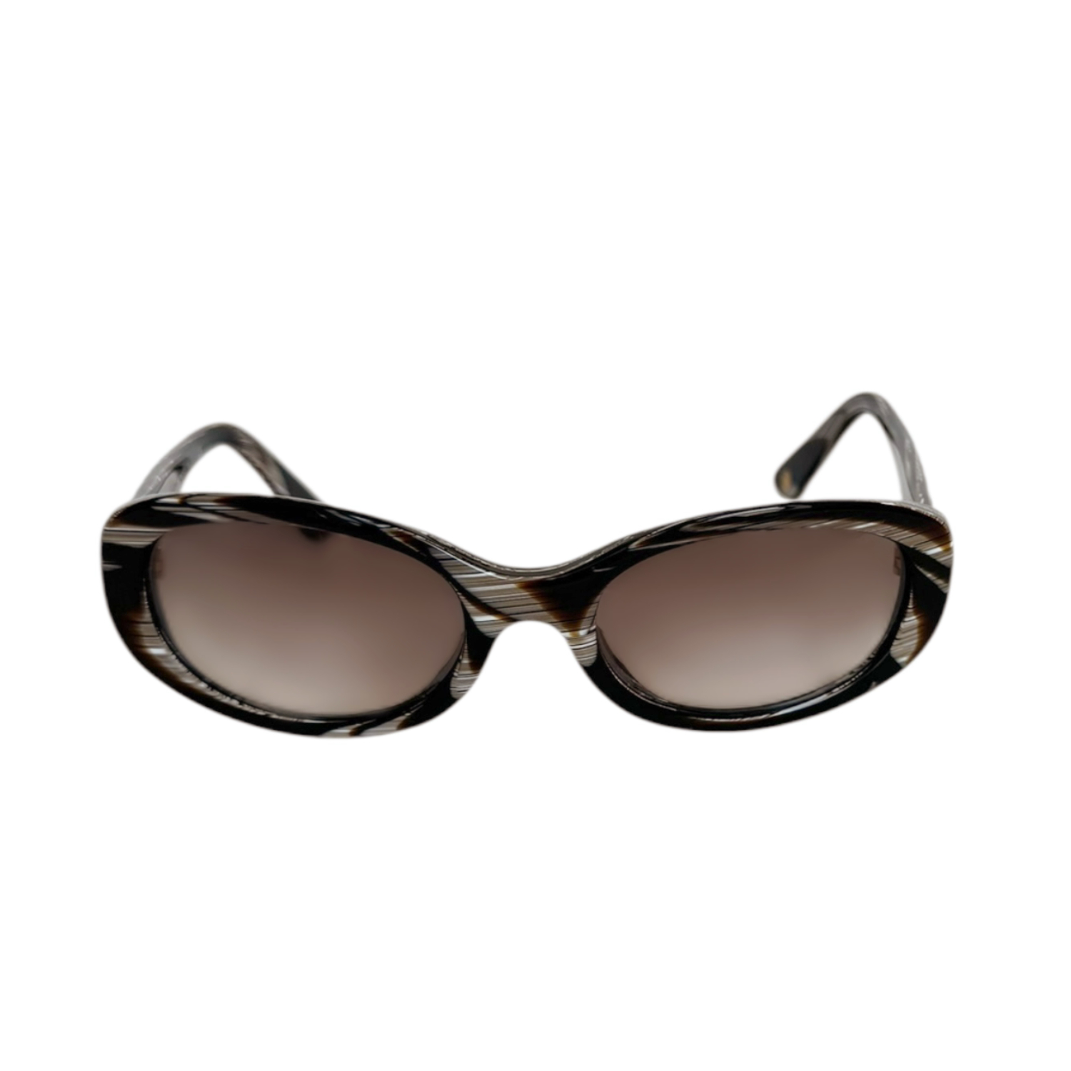 Chanel Logo Oval Sunglasses in Brown / Gold - Image 2