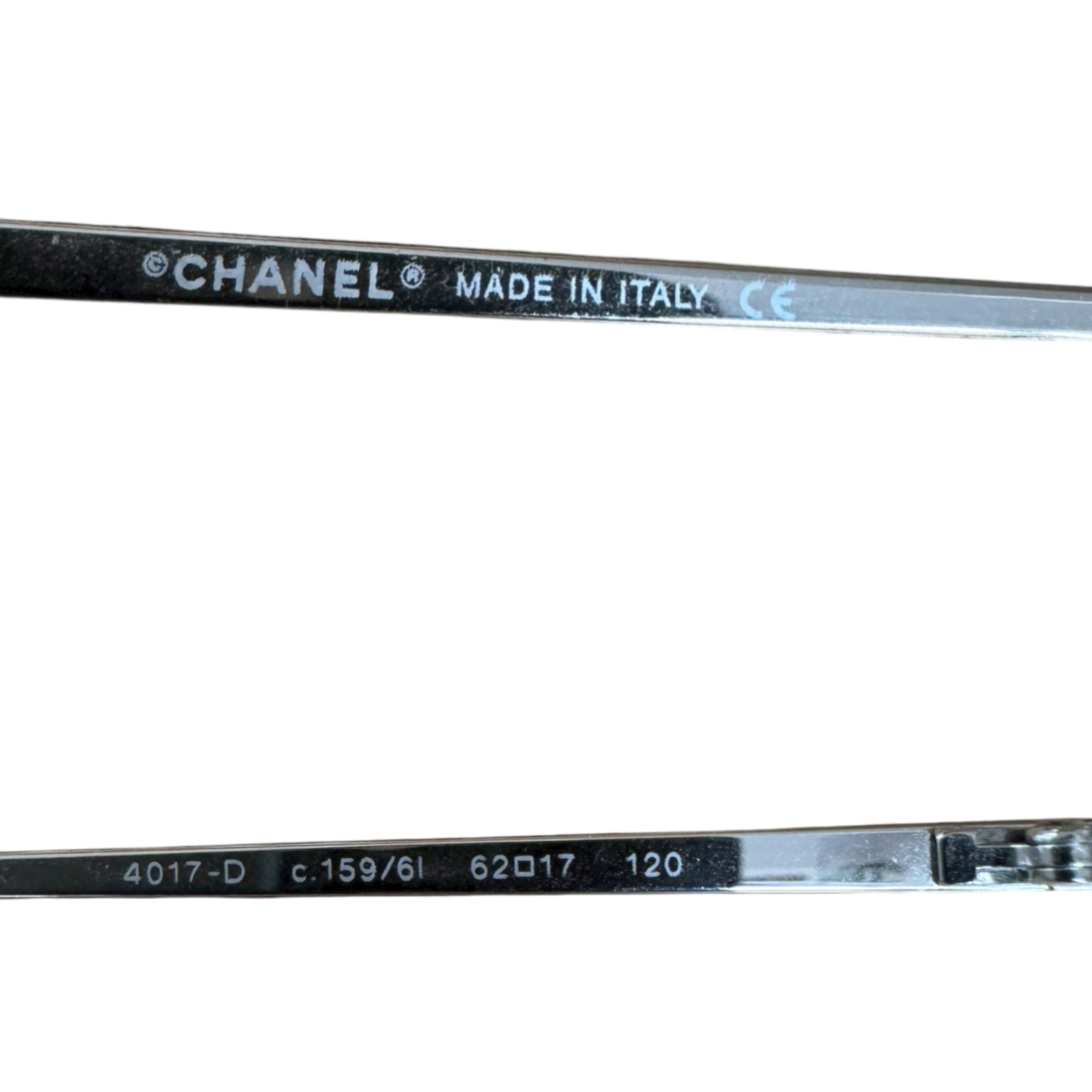 Chanel Diamante Logo Rimless Sunglasses in Silver - Image 4