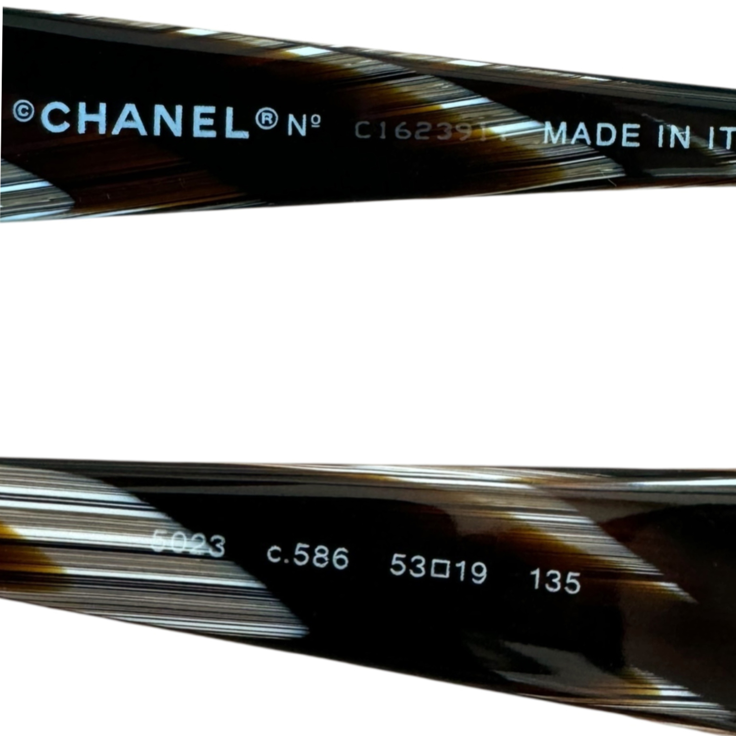 Chanel Logo Oval Sunglasses in Brown / Gold - Image 3