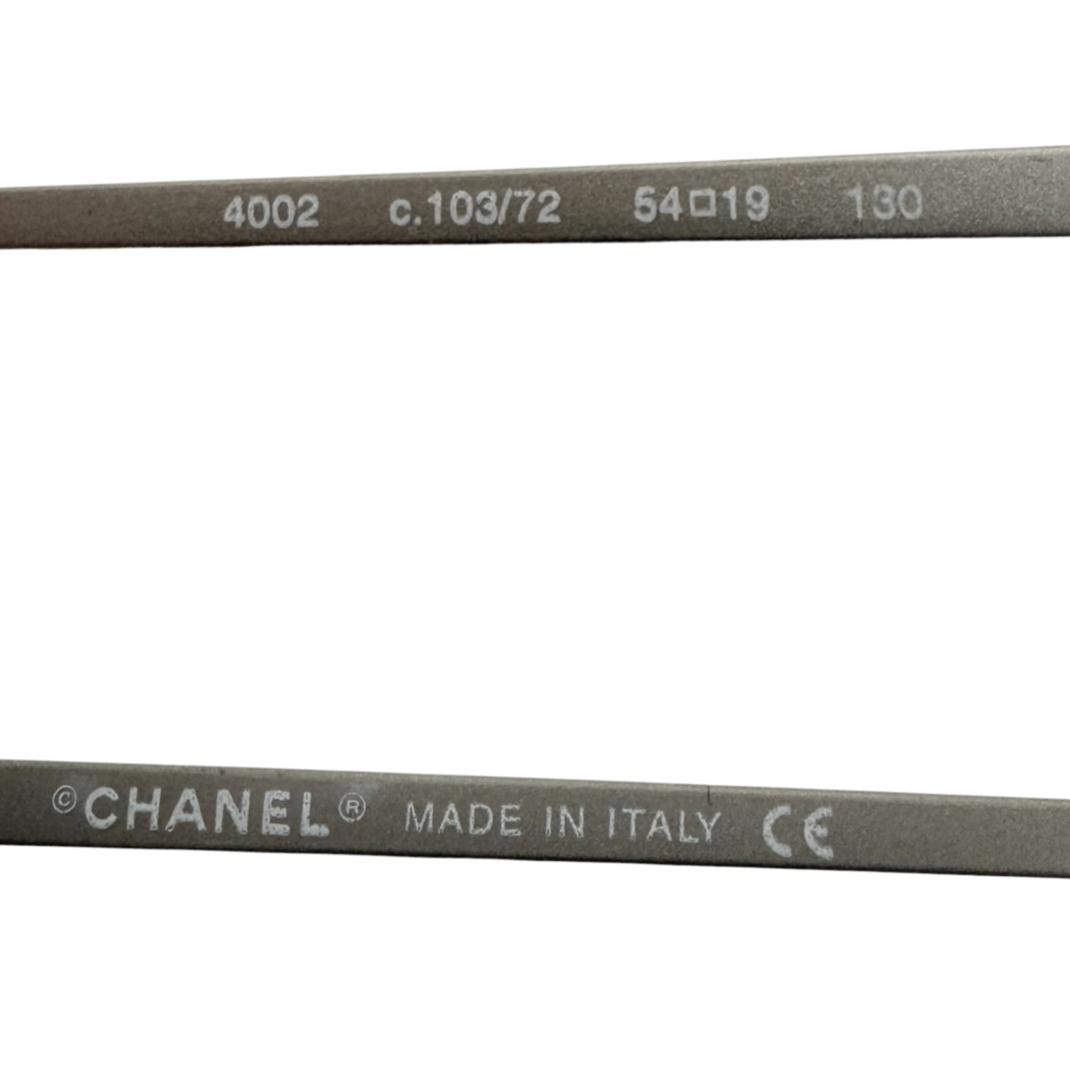 Chanel Logo Rimless Oval Sunglasses in Blue / Silver - Image 3