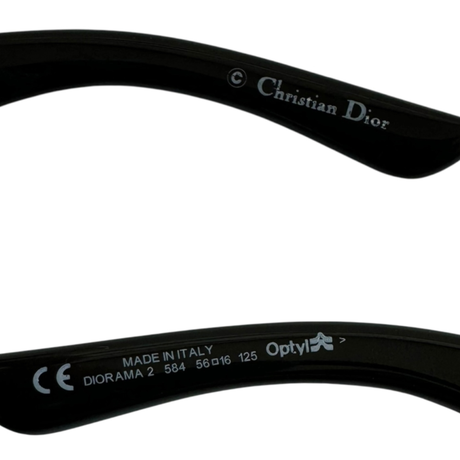 Dior Logo Chunky Sunglasses in Black / Gold - Image 3