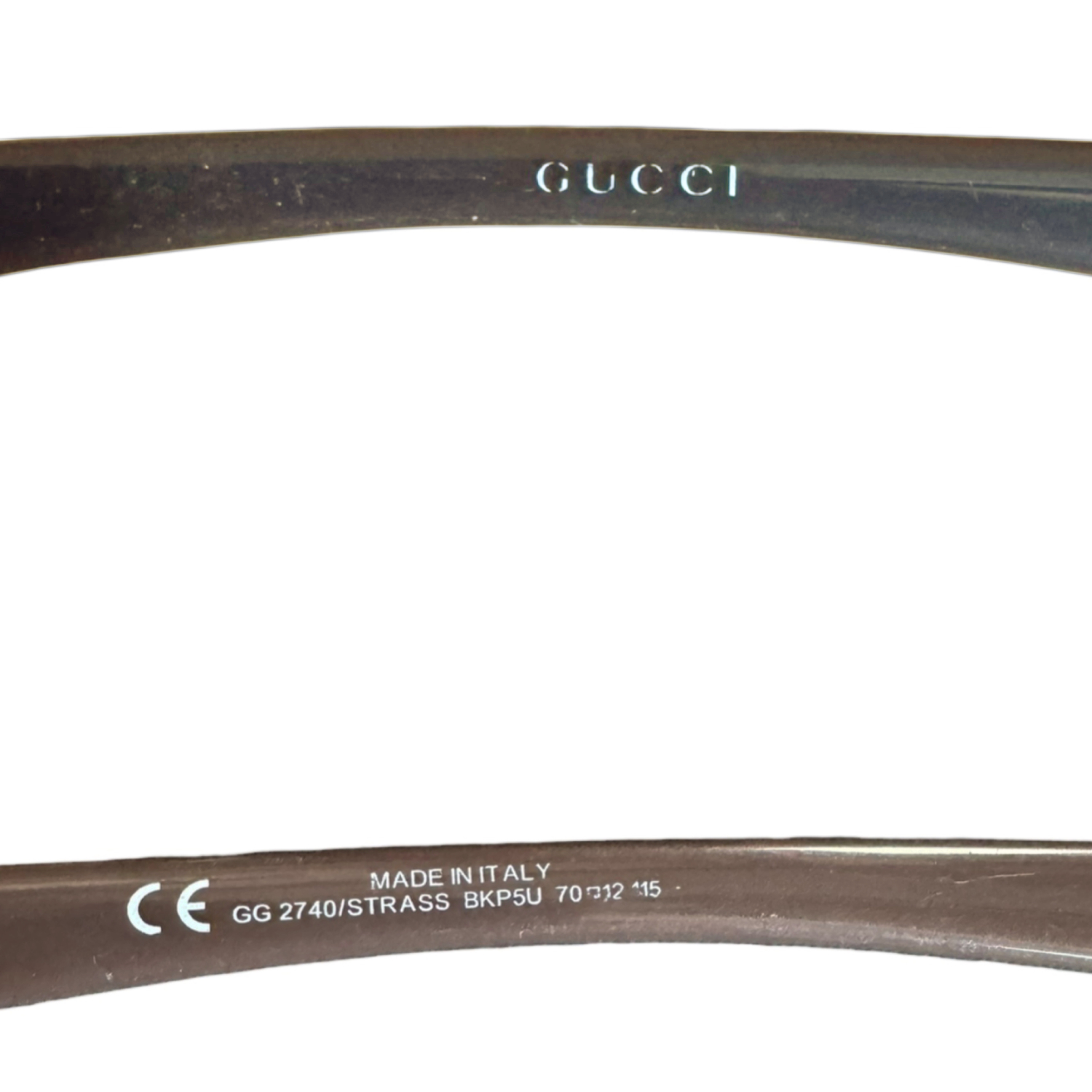 Gucci Diamante Horsebit Wraparound Sunglasses in Brown - Image 3
