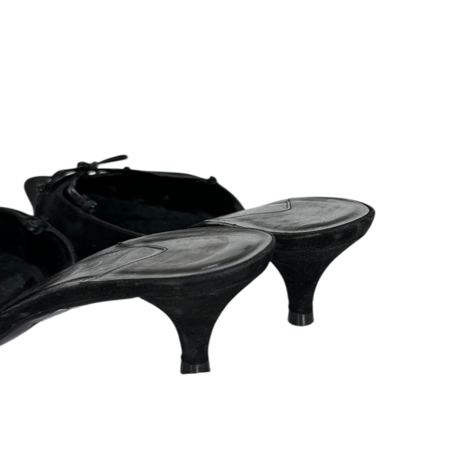 Chanel Bow Logo Mules Heels in Black UK 3.5 - Image 3