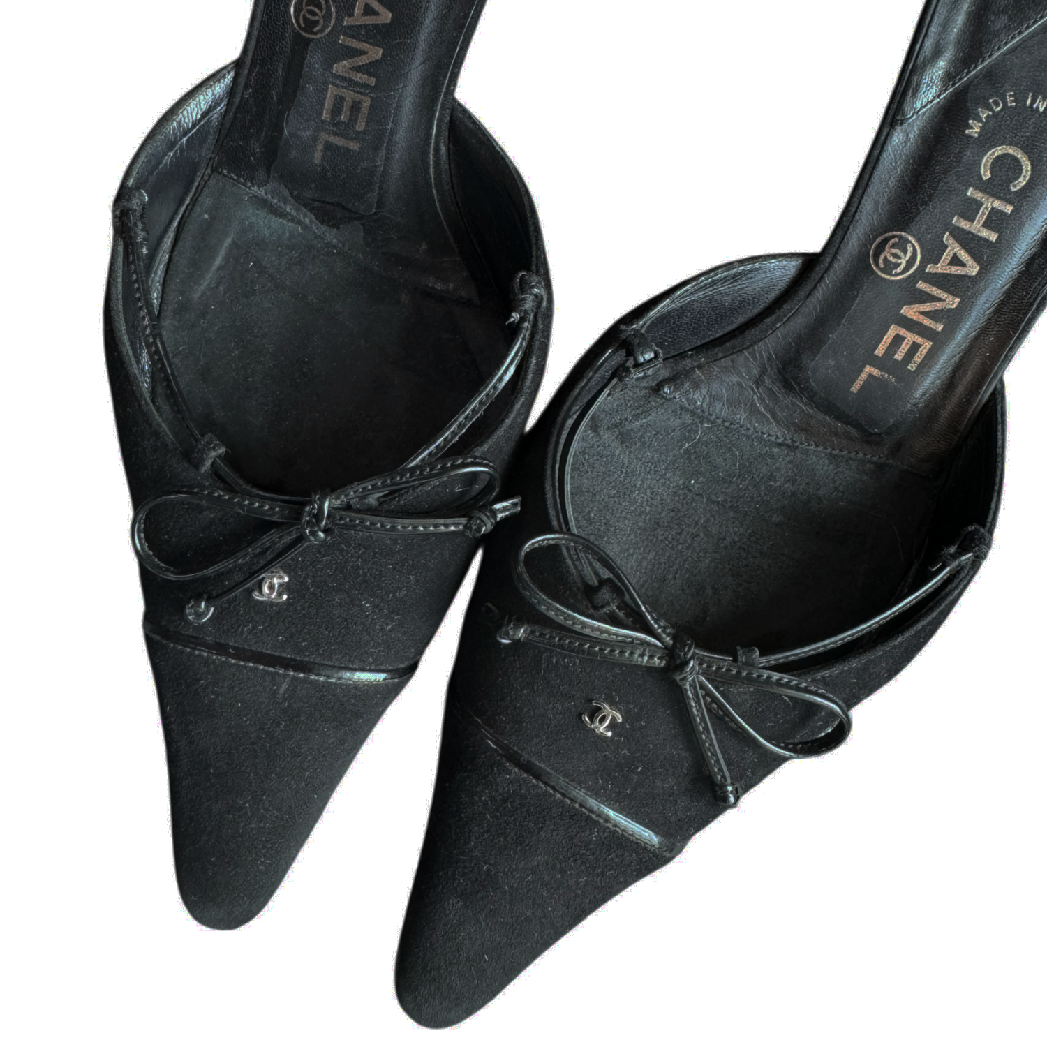 Chanel Bow Logo Mules Heels in Black UK 3.5 - Image 4