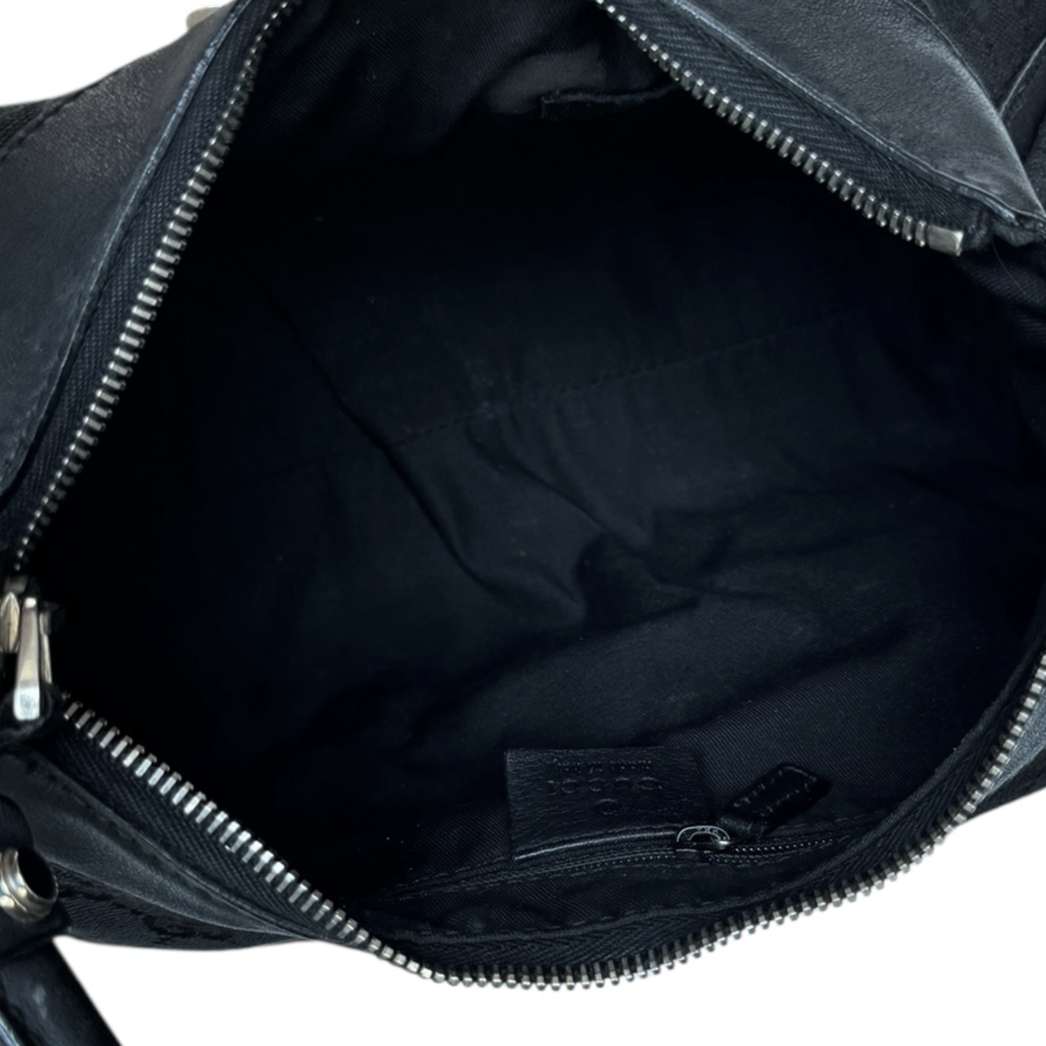 Gucci Monogram D Ring Hobo Shoulder Bag in Black / Gold - Image 6