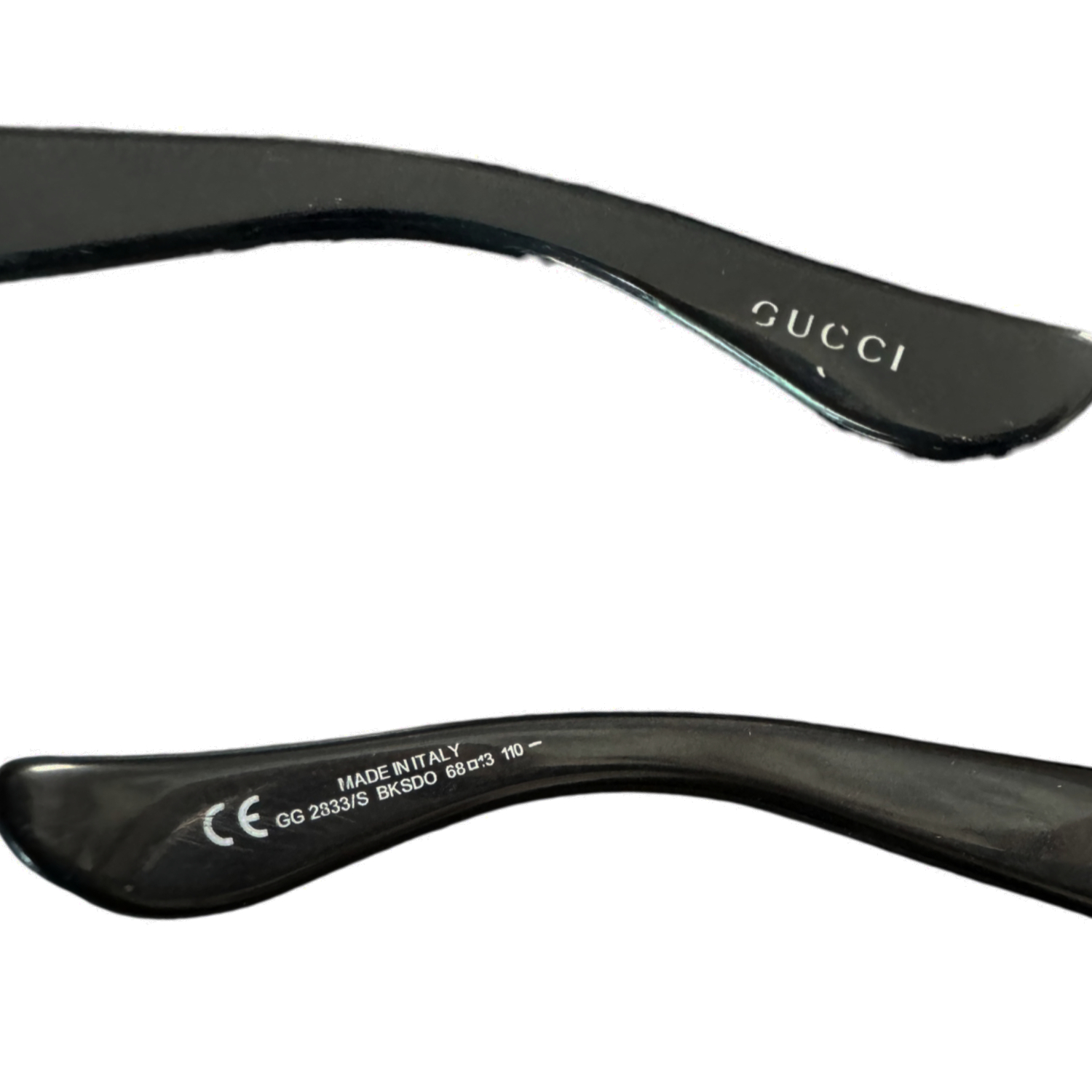 Gucci GG Logo Rimless Sunglasses in Black / Gold - Image 3