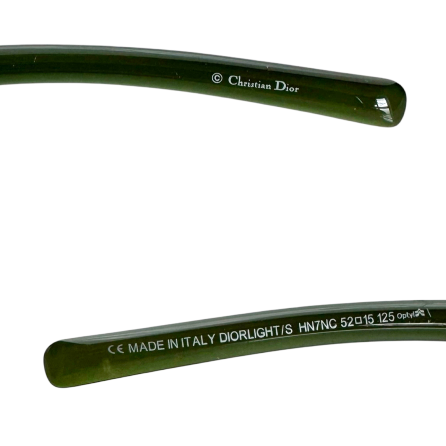 Dior Diamante Logo Sunglasses in Green - Image 3
