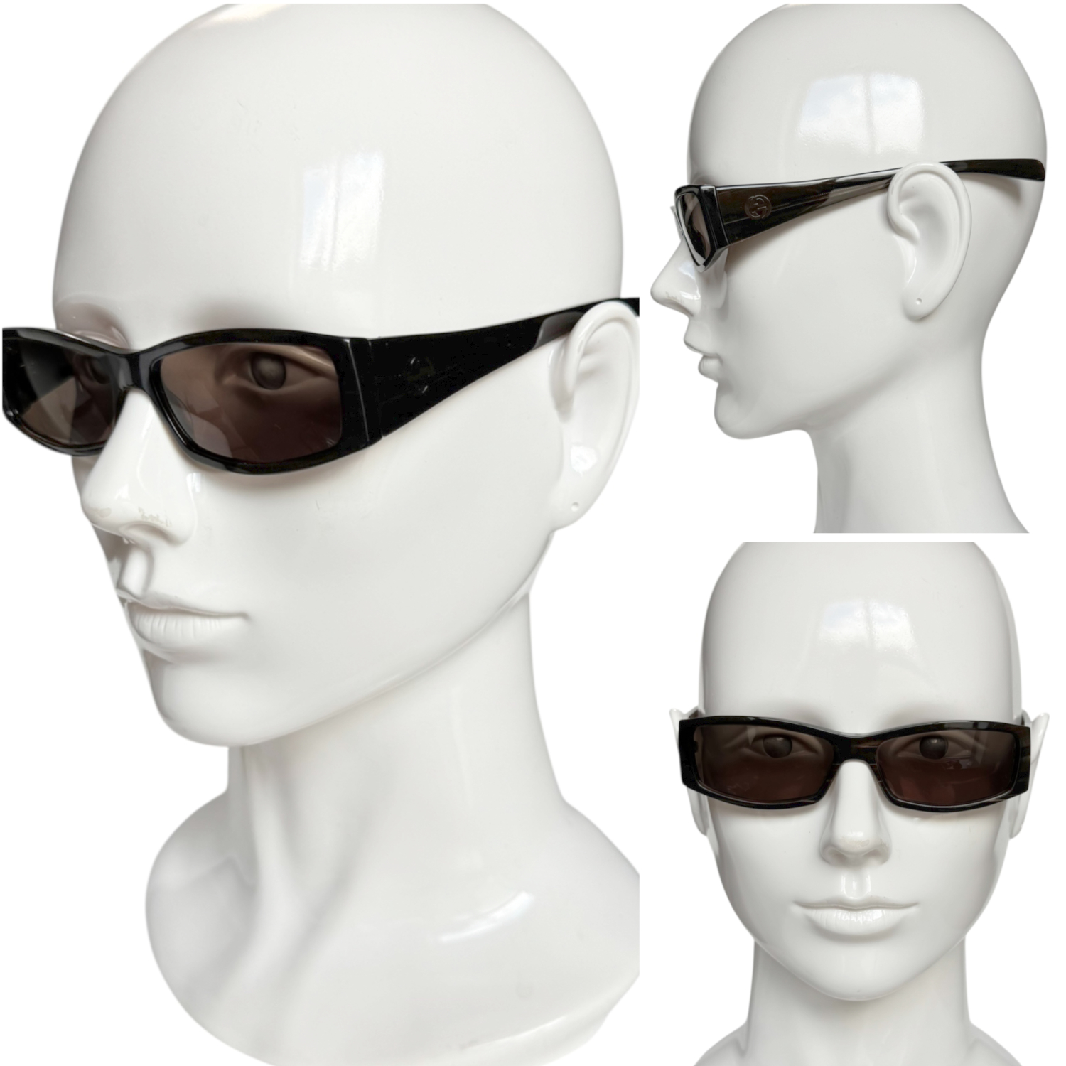Gucci GG Logo Slim Sunglasses in Brown - Image 4