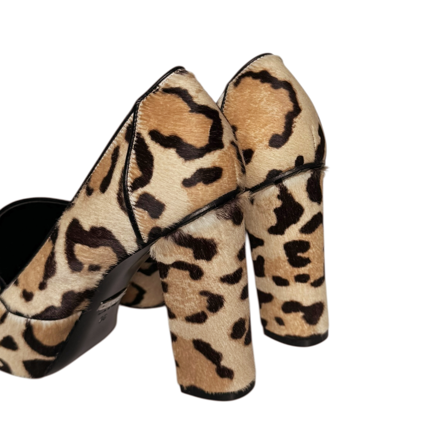 Gucci Horsebit Leopard Print Loafer Heels UK 3 - Image 3