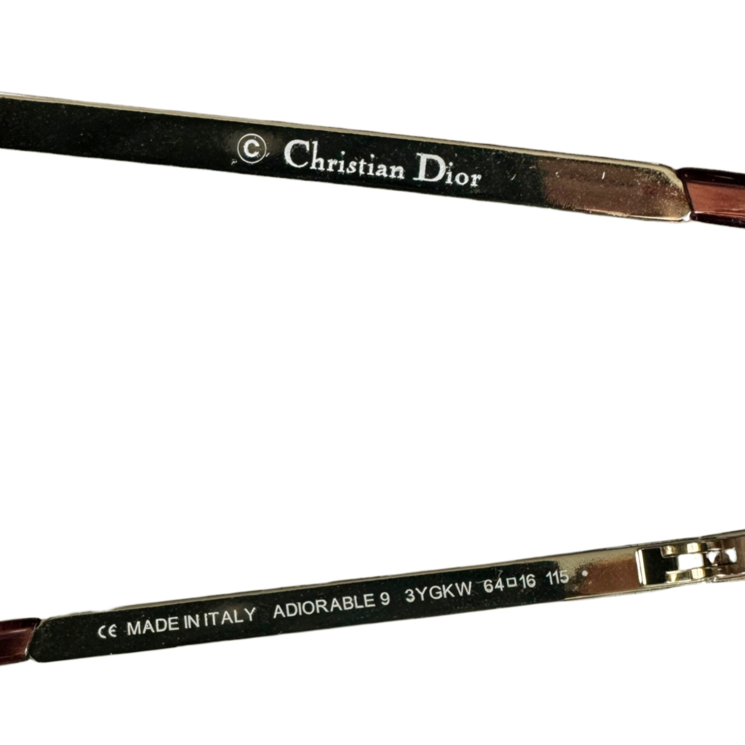Dior Star Logo Rimless Sunglasses in Maroon / Gold - Image 3