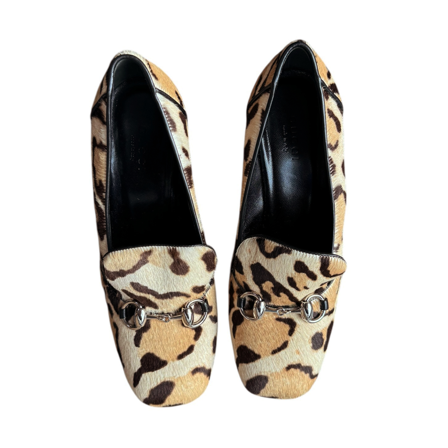 Gucci Horsebit Leopard Print Loafer Heels UK 3 - Image 4