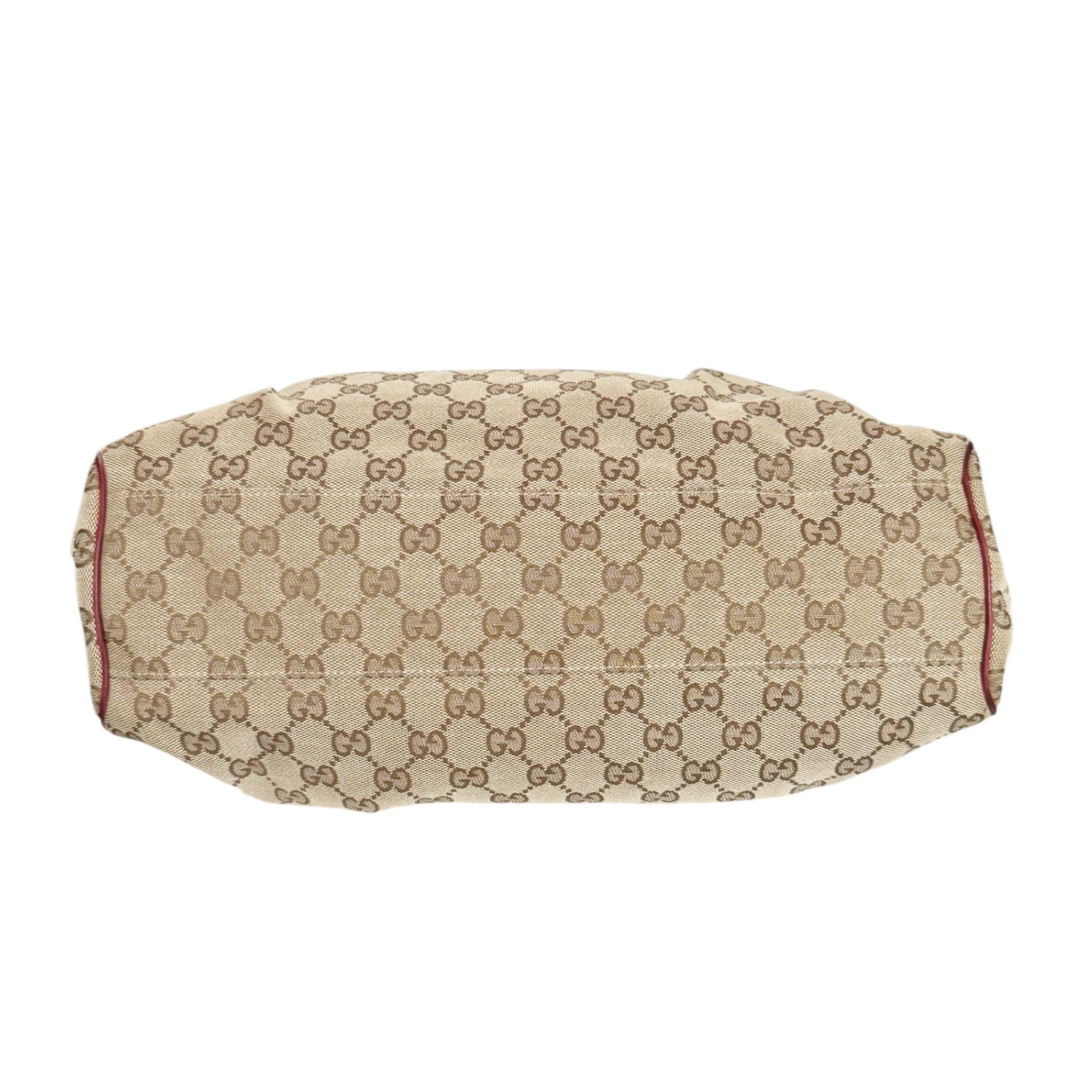 Gucci Monogram Sukey Hobo Shoulder Bag Beige / Red / Gold - Image 5