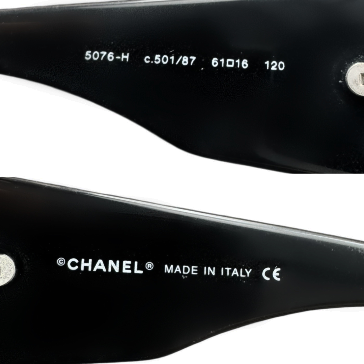 Chanel CC Mother of Pearl Oversized Sunglasses in Black - Image 5