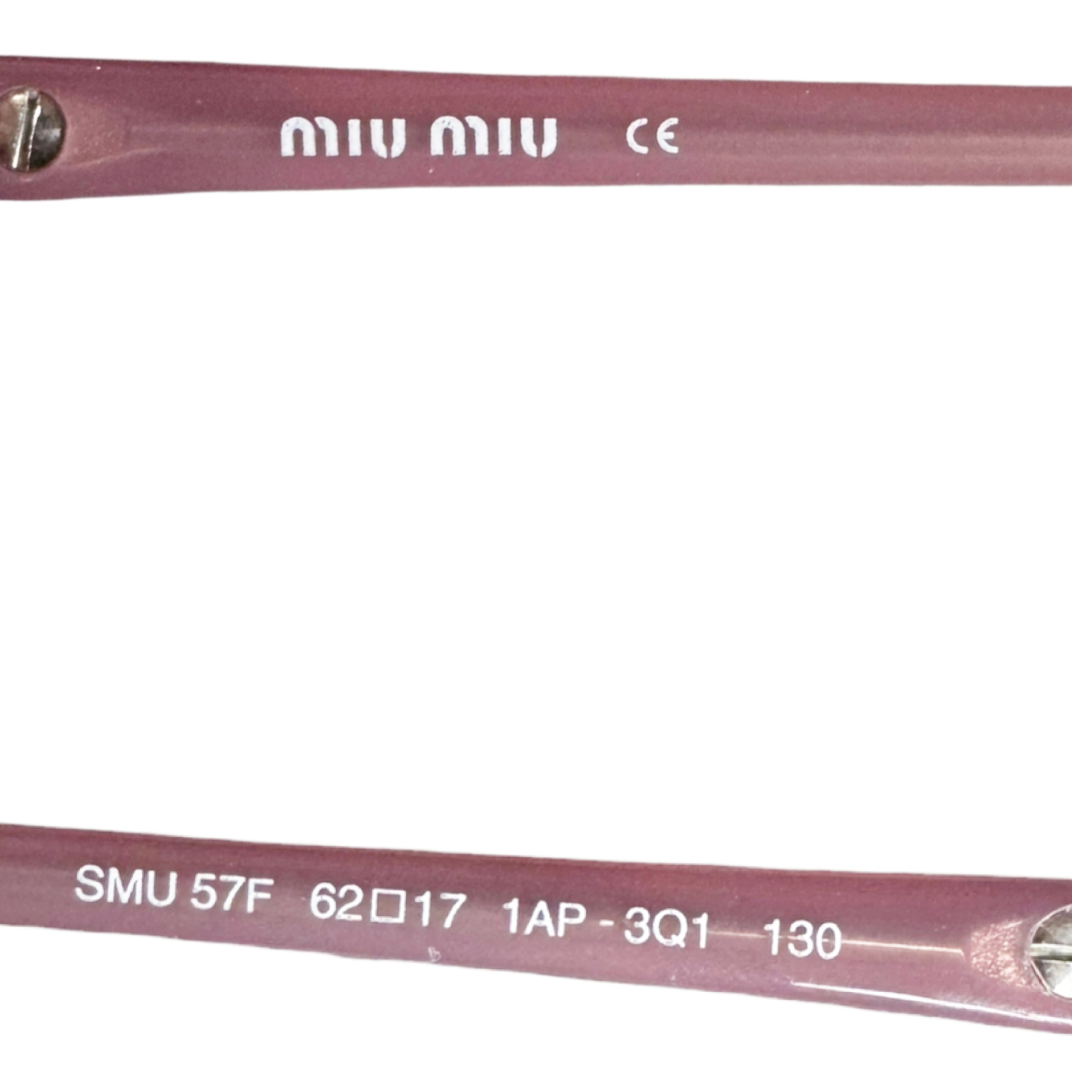 Miu Miu Logo Rimless Oval Sunglasses in Baby Pink / Silver - Image 3