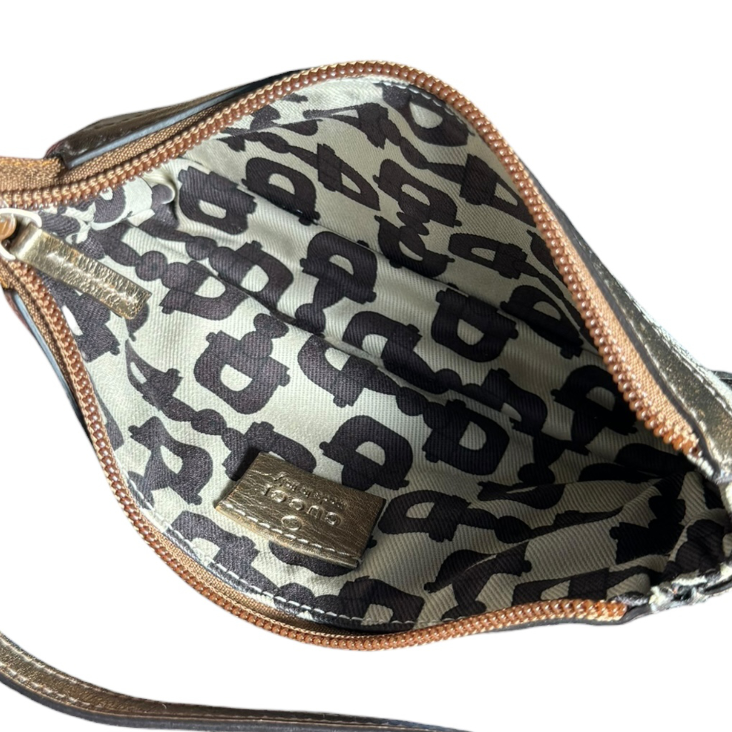 Gucci Monogram Charm Mini Shoulder Bag in Beige / Gold - Image 5