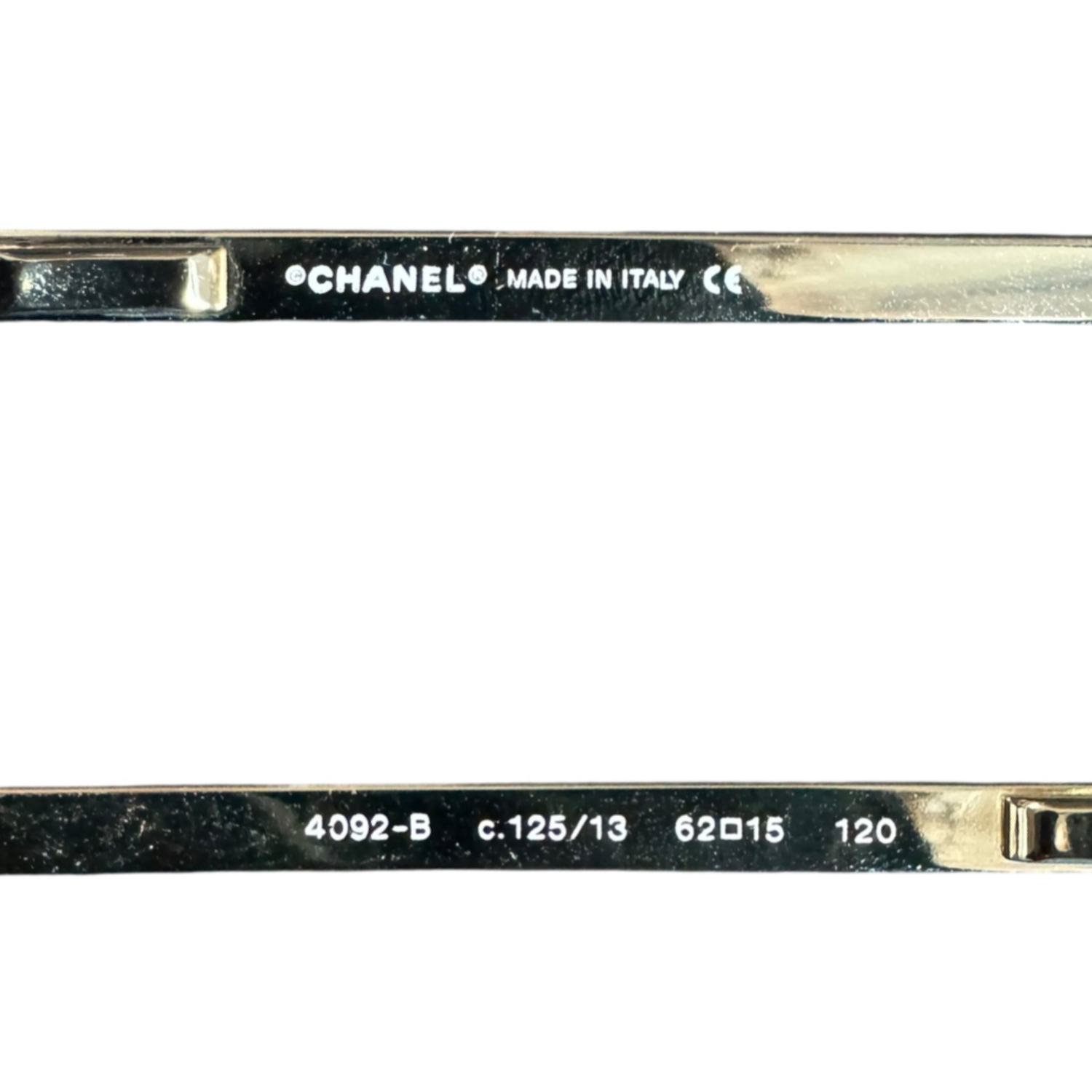 Chanel Diamante Logo Rimless Sunglasses in Brown / Gold - Image 3