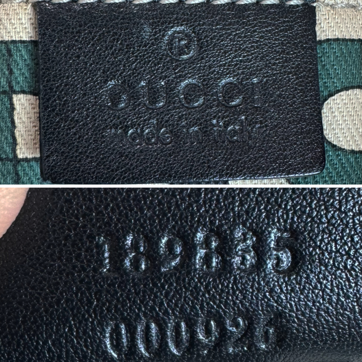 Gucci Monogram D Ring Leather Hobo Shoulder Bag in Black / Gold - Image 7